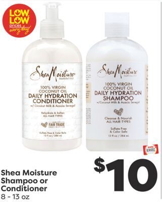 Weis Markets Shea moisture shampoo or conditioner offer