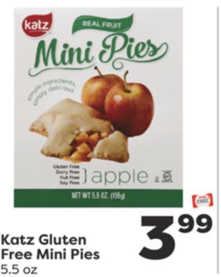 Weis Markets Katz gluten free mini pies offer