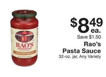 Fairway Store Market Rao's pasta sauce offer