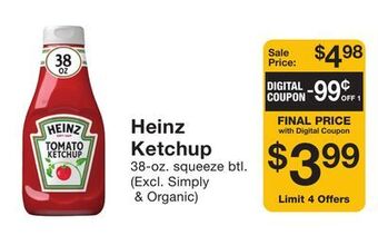 Fairway Store Market Heinz ketchup offer
