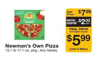 Fairway Store Market Newman's own pizza offer