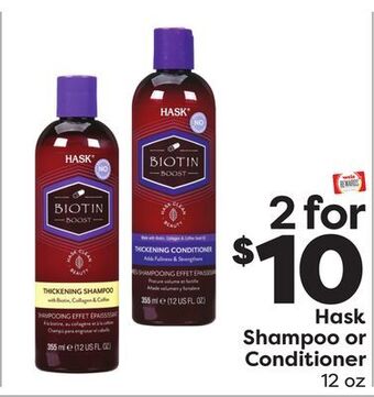 Weis Markets Hask shampoo or conditioner offer