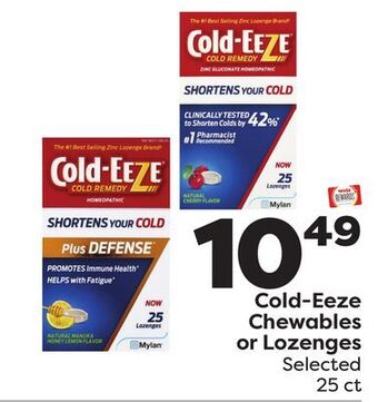 Weis Markets Cold-eeze chewables or lozenges offer