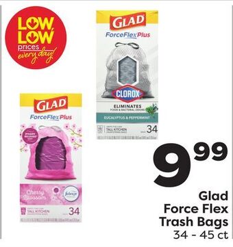 Weis Markets Glad force flex trash bags offer