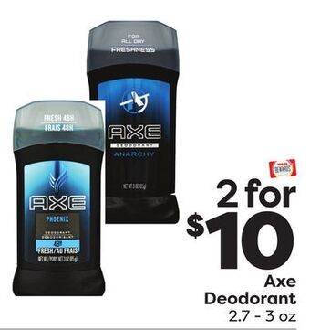 Weis Markets Axe deodorant offer