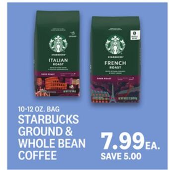 Kings Food Markets Starbucks ground & whole bean coffee offer