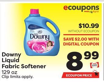 Weis Markets Downy liquid fabric softener offer