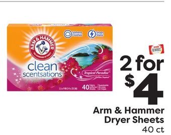 Weis Markets Arm & hammer dryer sheets offer