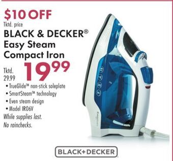 Boscov's Black & decker® easy steam compact iron offer