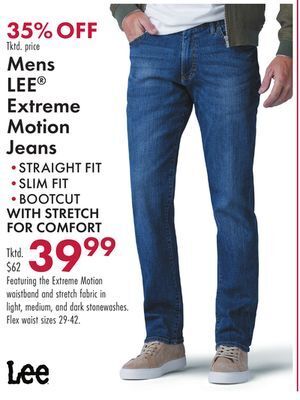 Boscov's Mens lee® extreme motion jeans offer