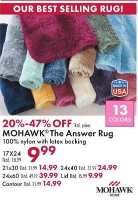 Boscov's Mohawk® the answer rug offer
