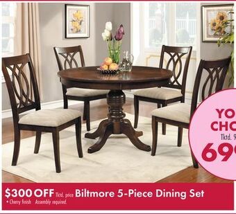 Boscov's Biltmore 5-piece dining set offer