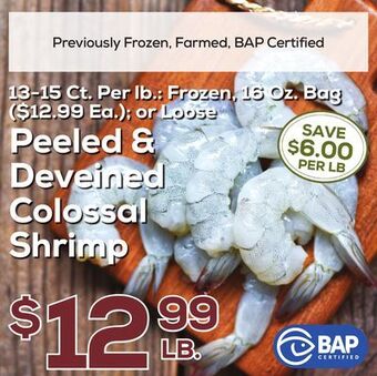 DeCicco & Sons Peeled & deveined colossal shrimp offer