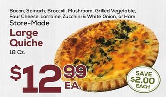 DeCicco & Sons Large quiche offer