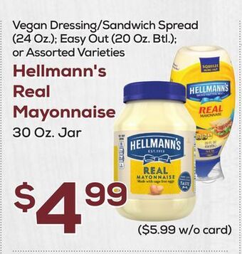 DeCicco & Sons Hellmann's real mayonnaise offer
