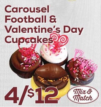 DeCicco & Sons Football & valentine's day cupcakes offer