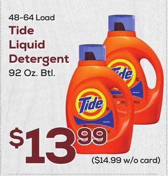 DeCicco & Sons Tide liquid detergent offer