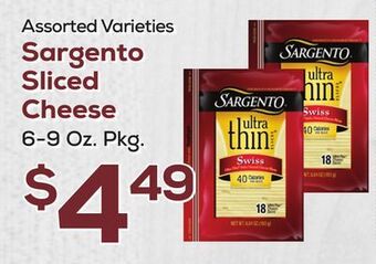 DeCicco & Sons Sargento sliced cheese offer