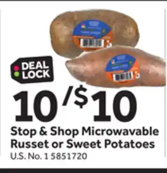 Stop&Shop Stop & shop microwavable russet or sweet potatoes offer