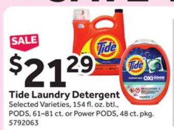 Stop&Shop Tide laundry detergent offer