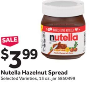 Stop&Shop Nutella hazelnut spread offer