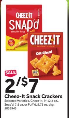 Stop&Shop Cheez-it snack crackers offer
