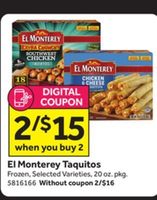 Stop&Shop El monterey taquitos offer