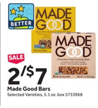Stop&Shop Made good bars offer