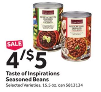 Stop&Shop Taste of inspirations seasoned beans offer