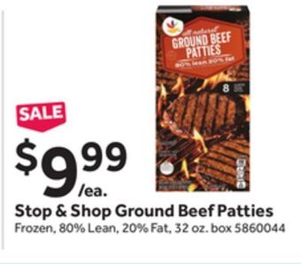 Stop&Shop Stop & shop ground beef patties offer