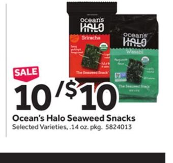 Stop&Shop Ocean's halo seaweed snacks offer