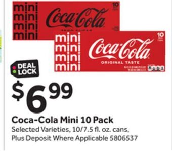 Stop&Shop Coca-cola mini 10 pack offer