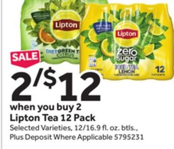 Stop&Shop Lipton tea 12 pack offer
