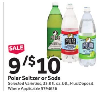 Stop&Shop Polar seltzer or soda offer