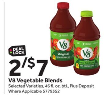 Stop&Shop V8 vegetable blends offer