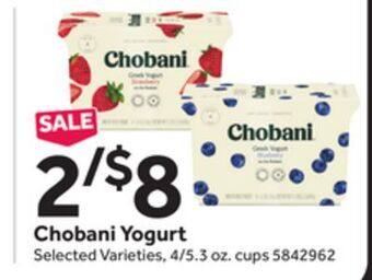Stop&Shop Chobani yogurt offer