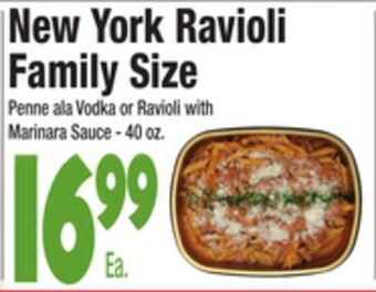 King Kullen New york ravioli family size offer