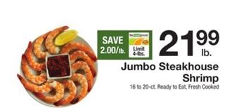 The Fresh Grocer Jumbo steakhouse shrimp offer