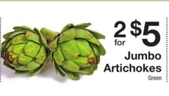 The Fresh Grocer Jumbo artichokes offer