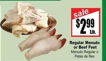Rancho Markets Regular menudo or beef feet offer