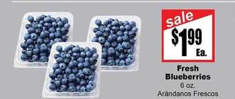 Rancho Markets Fresh blueberries offer