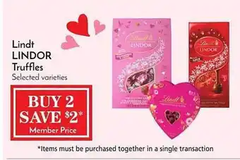 Food Pavilion Lindt lindor truffles offer