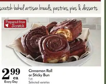 Food Pavilion Cinnamon roll or sticky bun offer