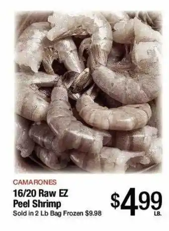 Jons International 16-20 raw ez peel shrimp offer