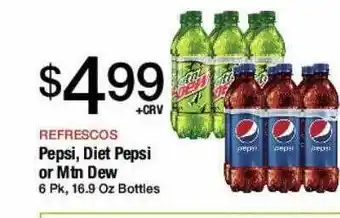 Jons International Pepsi, diet pepsi or mtn dew offer