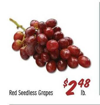 Sprouts Farmers Market Red seedless grapes offer