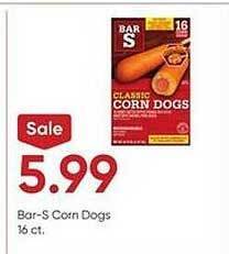 Stater Bros Bar-s corn dogs offer