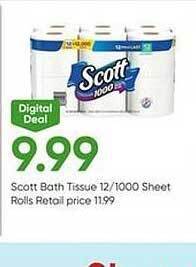 Stater Bros Scott bath tissue offer