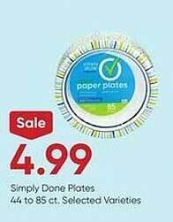 Stater Bros Simply done plates offer