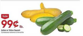 Stater Bros Italian or yellow squash offer